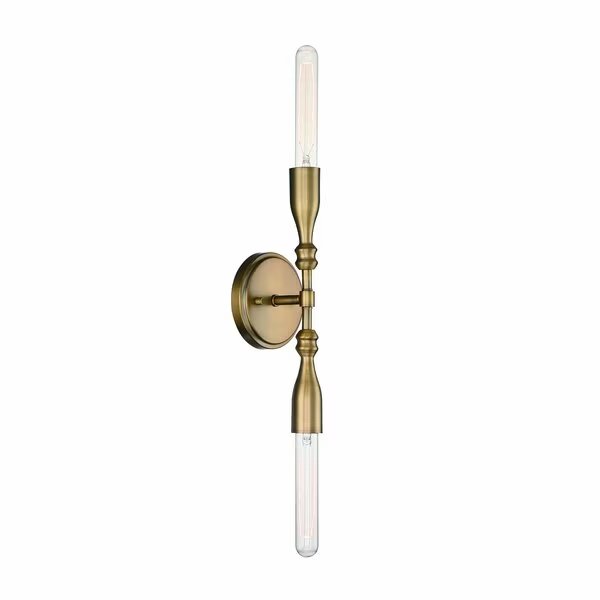 Louise 5in 2-Light Old Satin Bronze Glam Indoor Wall Sconce with Turned Spindles, Designers Fountain, Mfr#: D231M-WS-OSB
